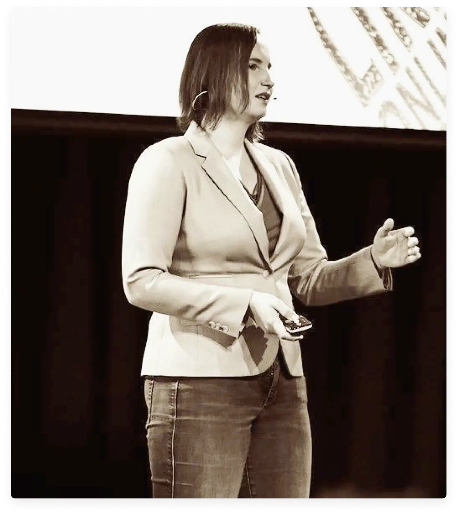 Nell Watson speaking on stage