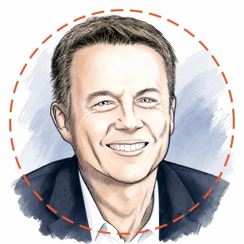 Illustrated portrait of Jaan Tallinn