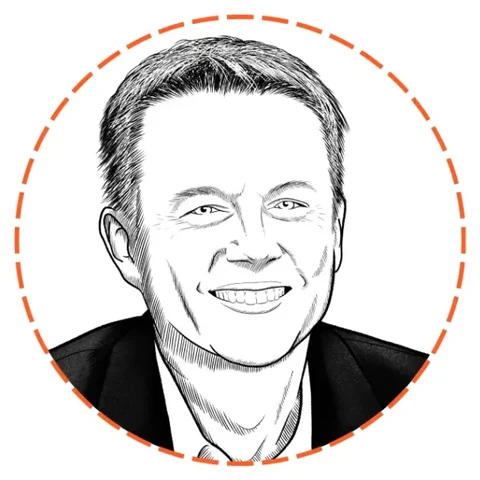 Illustrated portrait of Jaan Tallinn