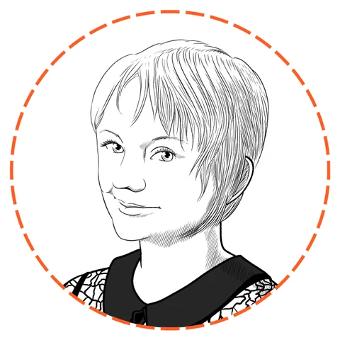 Illustrated portrait of Lillie Beiting