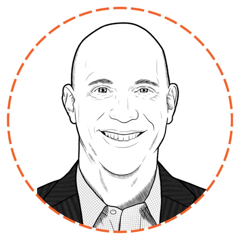 Illustrated portrait of Michael Glazer