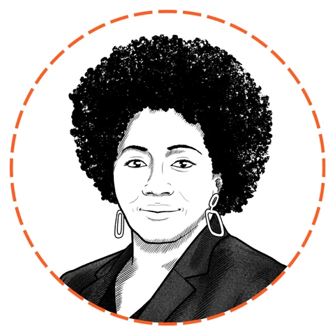 Illustrated portrait of Renée Cummings